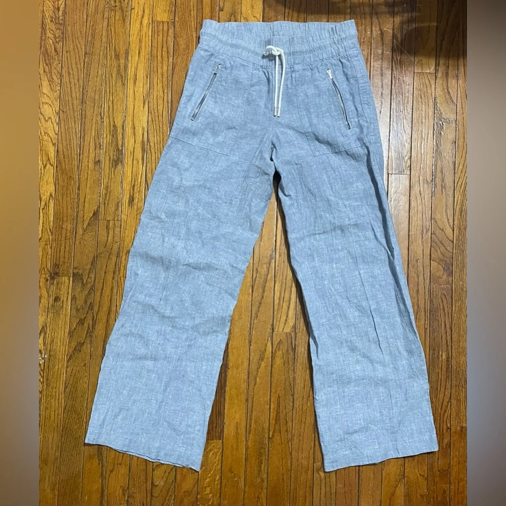Athleta Cabo Linen Wide Leg Pants | women’s Size 2 - Picture 3 of 6